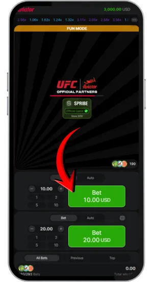 Placing an Aviator bet in Kenya